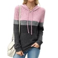 thumbnail image 1 of TEMOFON Hoodies for Women Sweaters Casual Long Sleeve Fall Hooded Sweatshirts Drawstring Soft Pullover for Women Tunic Tops Winter Clothes with Pocket, 1 of 9