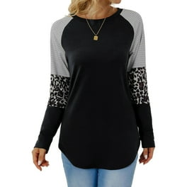 Keyhole Striped Leopard Tunic Keyhole Striped Leopard Tunic