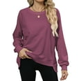 thumbnail image 1 of TEMOFON Sweatshirts for Women Crewneck Long Sleeve Tunic Tops Casual Fall Pullover Sweatshirts Loose Shirts for Women Winter Clothes, 1 of 9
