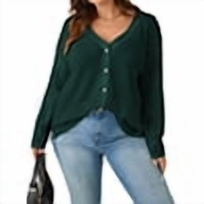 TEMOFON Plus Size Fall Long Sleeve for Womens Button Down Knit Cardigan for Women V Neck Waffle Knit Tops