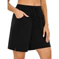 thumbnail image 1 of TEMOFON Shorts for Women Summer Wide Leg Athletic Shorts with Pockets Comfy Elastic Waist Drawstring Lounge Shorts L, 1 of 8