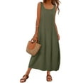 thumbnail image 1 of TEMOFON Sleeveless Dresses for Women Scoop Neck Casual Summer Dress Maxi Dresses with Pockets, 1 of 9