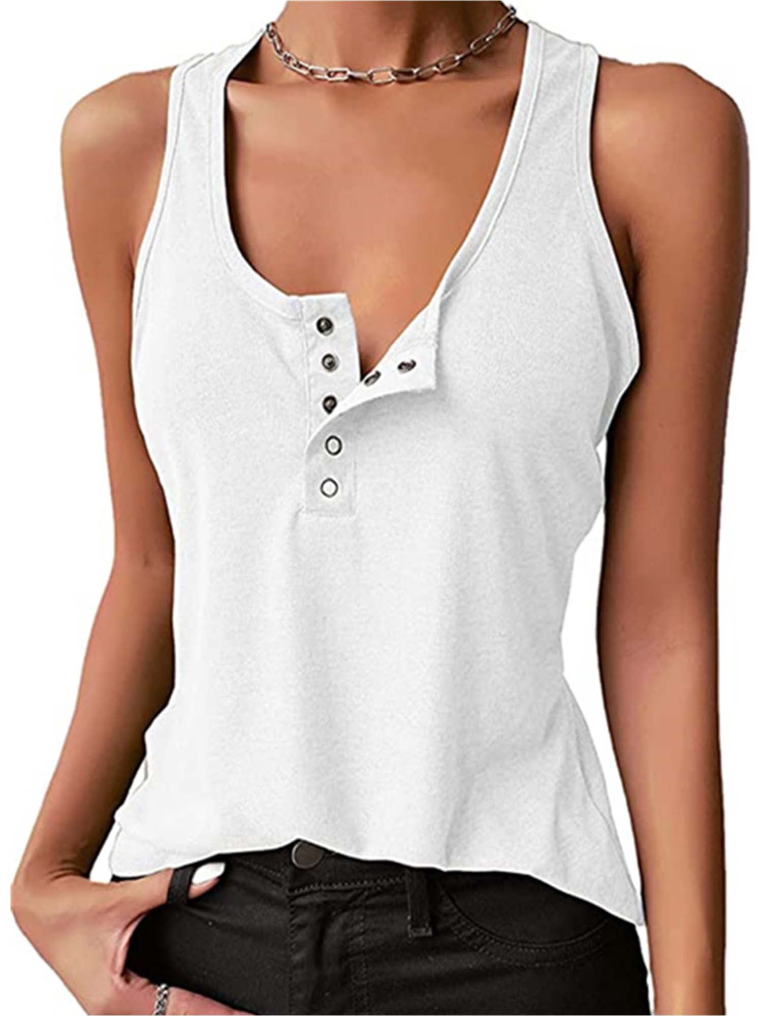 TEMOFON Sleeveless Tops for Women Casual Fit Blouses Round Neck Fashion — free download