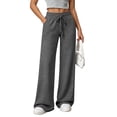 thumbnail image 1 of TEMOFON Wide Leg Sweatpants for Women Casual High Waisted Baggy Sweatpants Drawstring Workout Pants with Pockets, 1 of 8