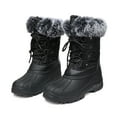 thumbnail image 1 of TEMOFON Winter Snow Boots for Women Wide Calf Waterproof Woman Duck Feet Style Booties Outdoor Anti-Slip Boots for Women Black 7, 1 of 7