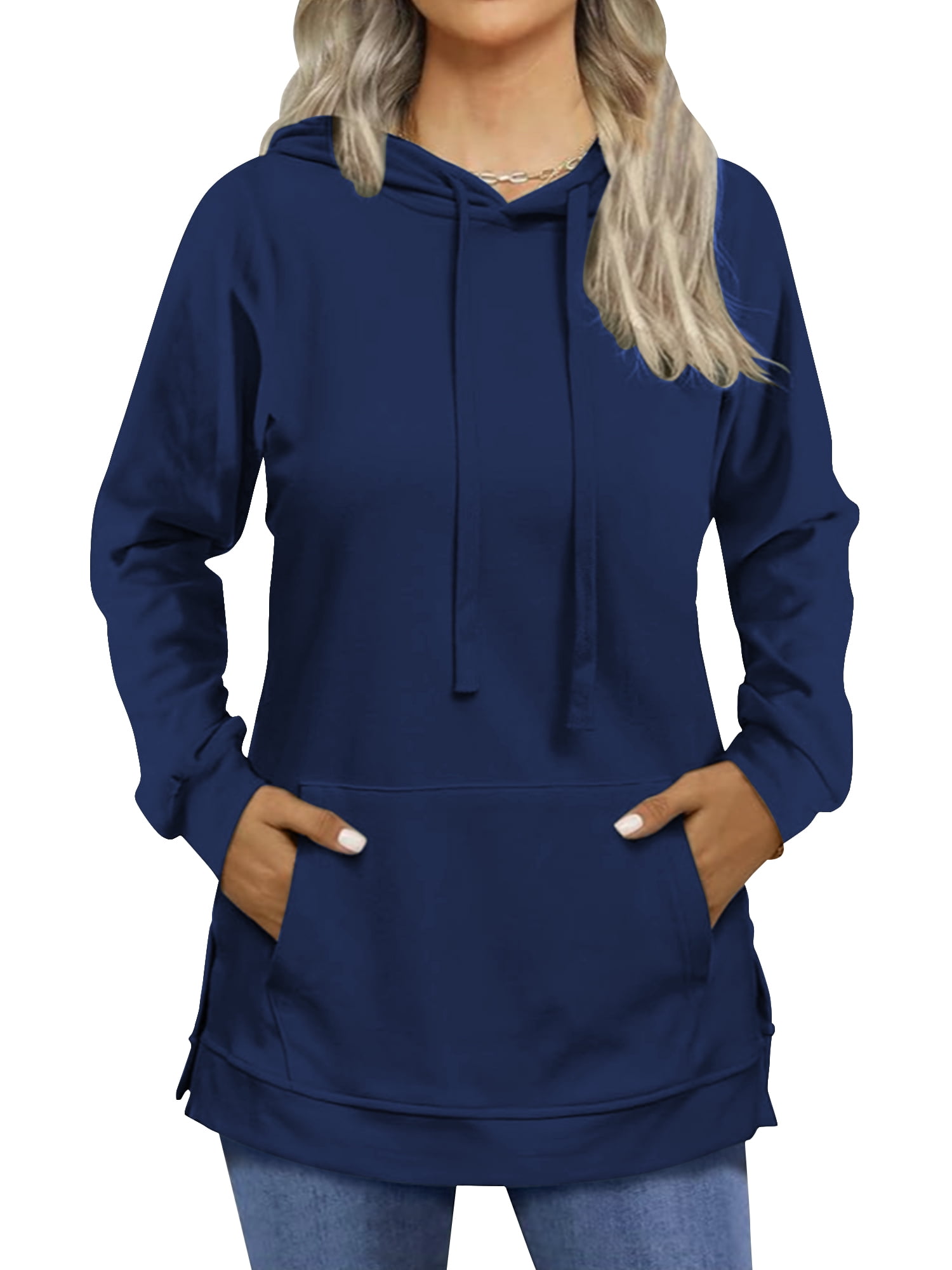 Women Hoodies Casual Workout Fall Sweatshirt Loose Pullover Hooded Sweaters with Kangaroo Pockets