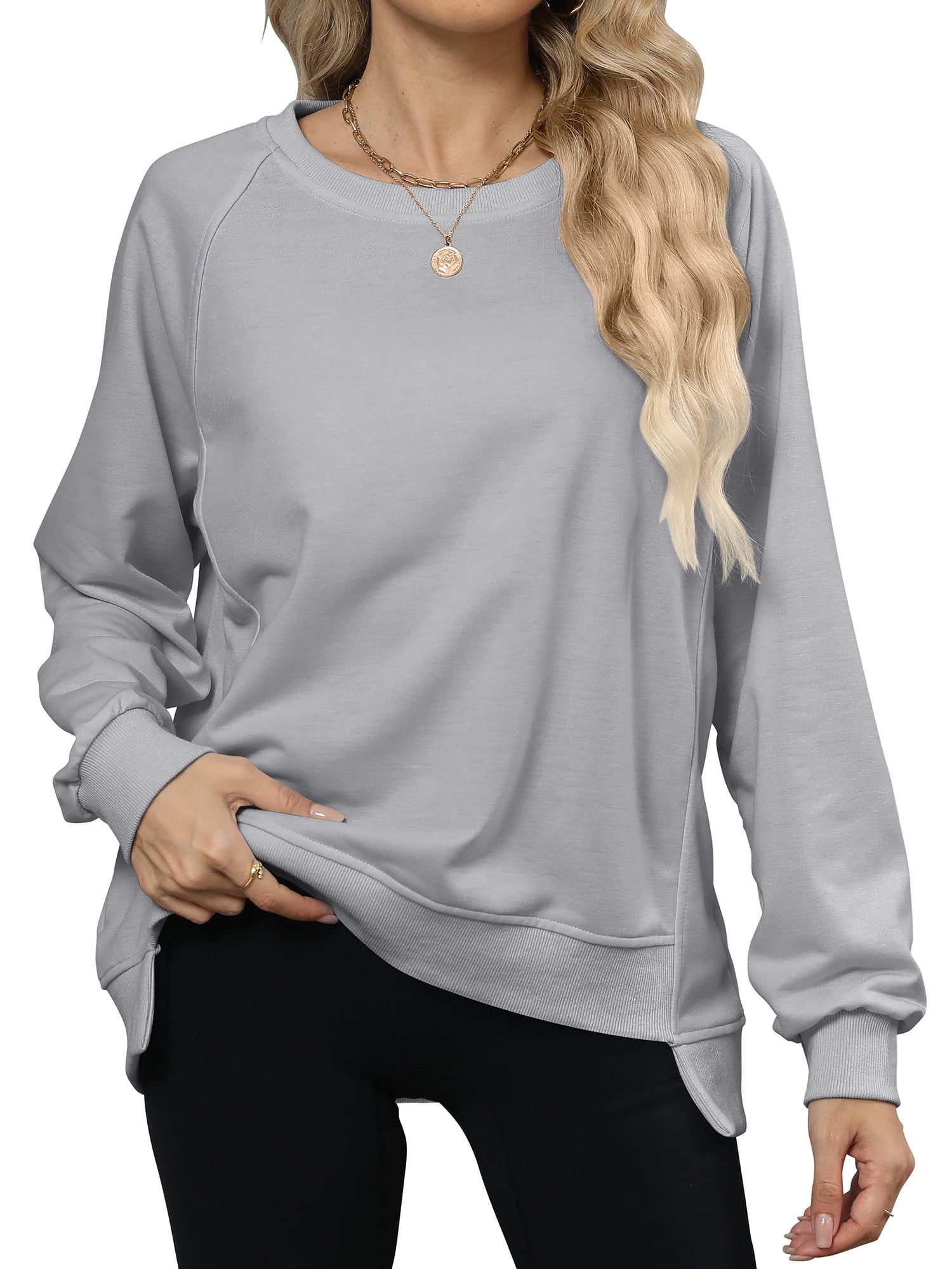TEMOFON Womens Sweatshirts Casual Long Sleeve Shirts for Women Fall ...