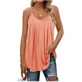 thumbnail image 1 of TEMOFON Women Tank Top Casual Summer Tops 2024 Fashion Spaghetti Strap Sleeveless V Neck Shirts, 1 of 1
