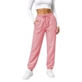 thumbnail image 1 of TEMOFON Women's High Waisted Cuffed Jogger Sweatpants Soft Lounge Pants with Pockets Adjustable Drawstring for Casual Workout Running, 1 of 7