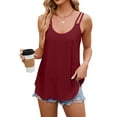 thumbnail image 1 of TEMOFON Women's Tank Tops Casual Trendy Backless Vest Fashion Summer Dressy Shirts Lady Winered Y2K Sling Top Woman 2024, 1 of 7