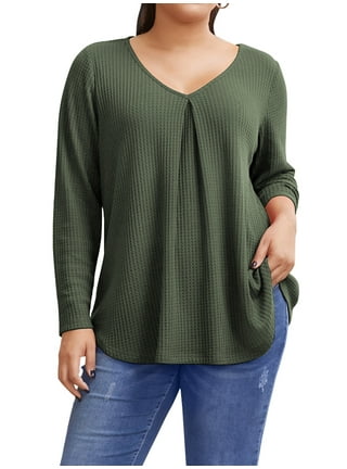 Womens Waffle Knit Top