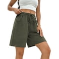 thumbnail image 1 of TEMOFON Womens Shorts Summer Wide Leg Athletic Shorts Casual Elastic Waist Drawstring Shorts with Pockets M, 1 of 1