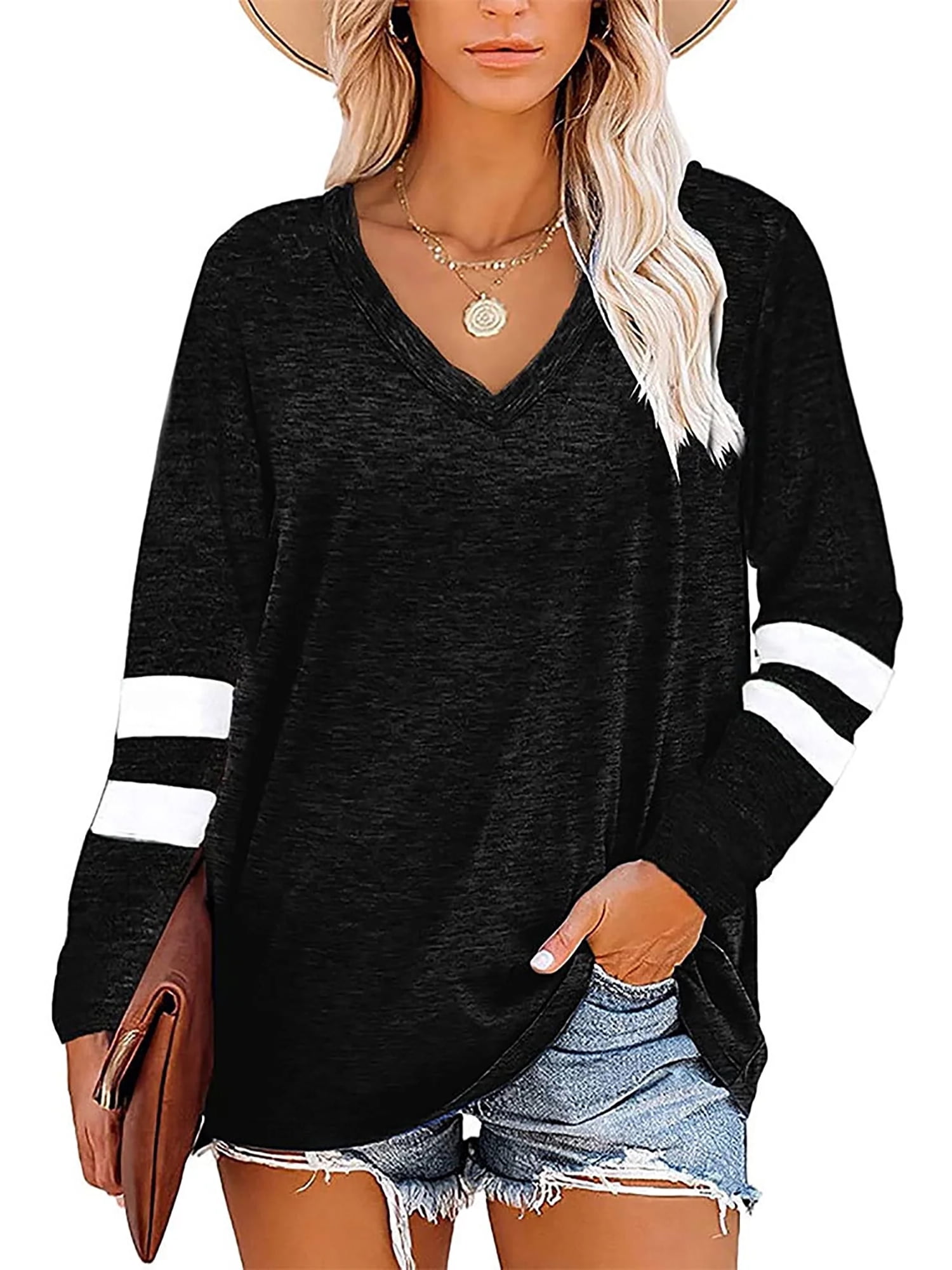 TEMOFON Womens Tops Dressy Casual Long Sleeve Shirts for Women Color ...
