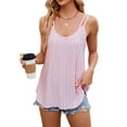 thumbnail image 1 of TEMOFON Womens sleeveless tops Fashion tank Cami Tops Backless Vest for Women Strappy Flowy Tank Top Swing Vest Beach Summer Tops Cute Pink Tanks, 1 of 7
