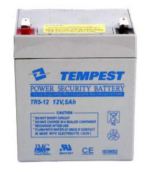 TEMPEST BATTERY 12v 5ah TR5-12 Sealed Lead Acid Rechargeable Battery
