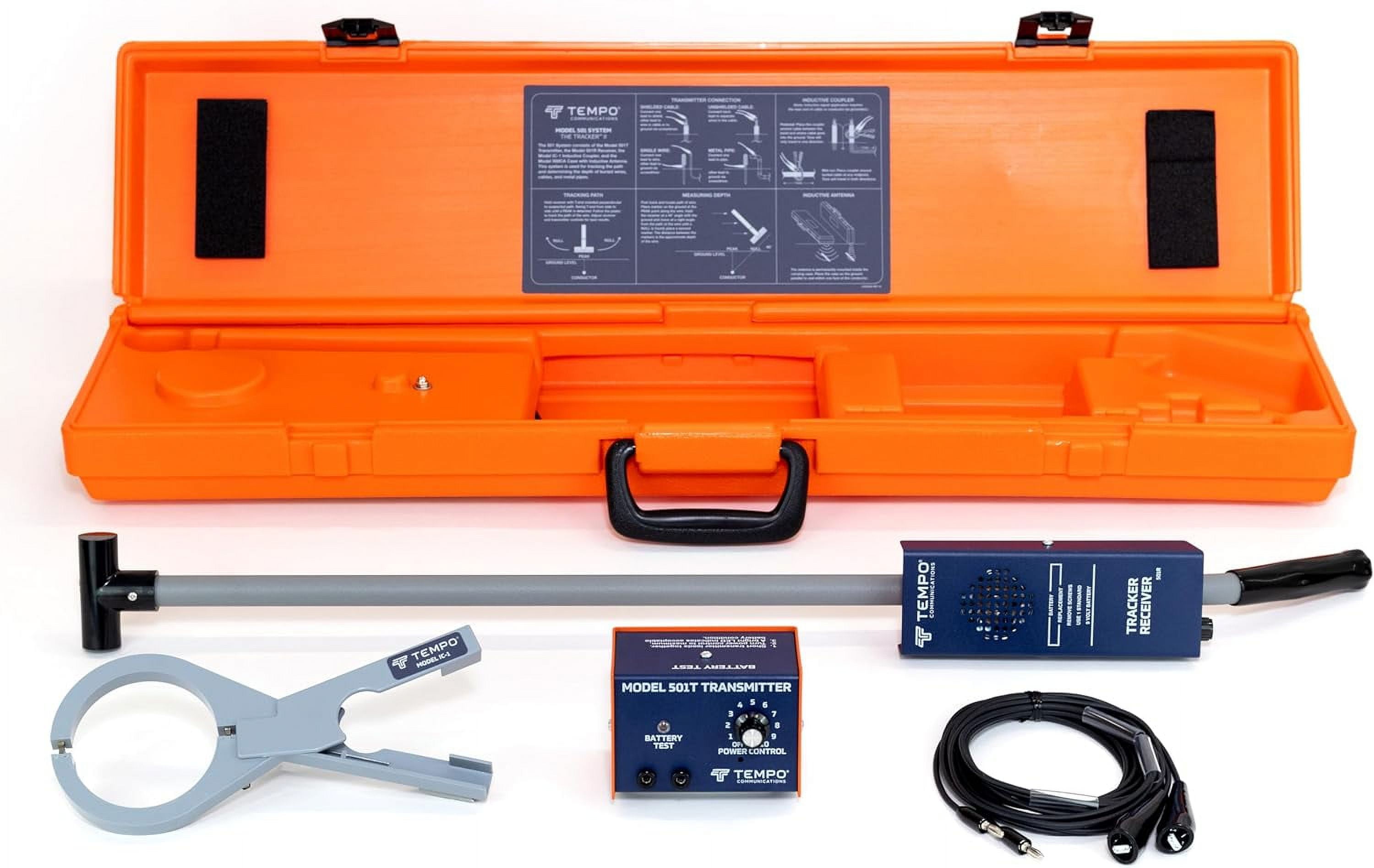 TEMPO Communications 501 Tracker II Underground Wire Locator & Cable