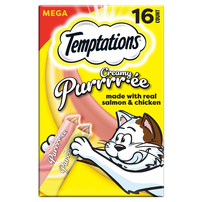 Temptations Creamy Puree Lickable Treats For Cats, Variety Pack