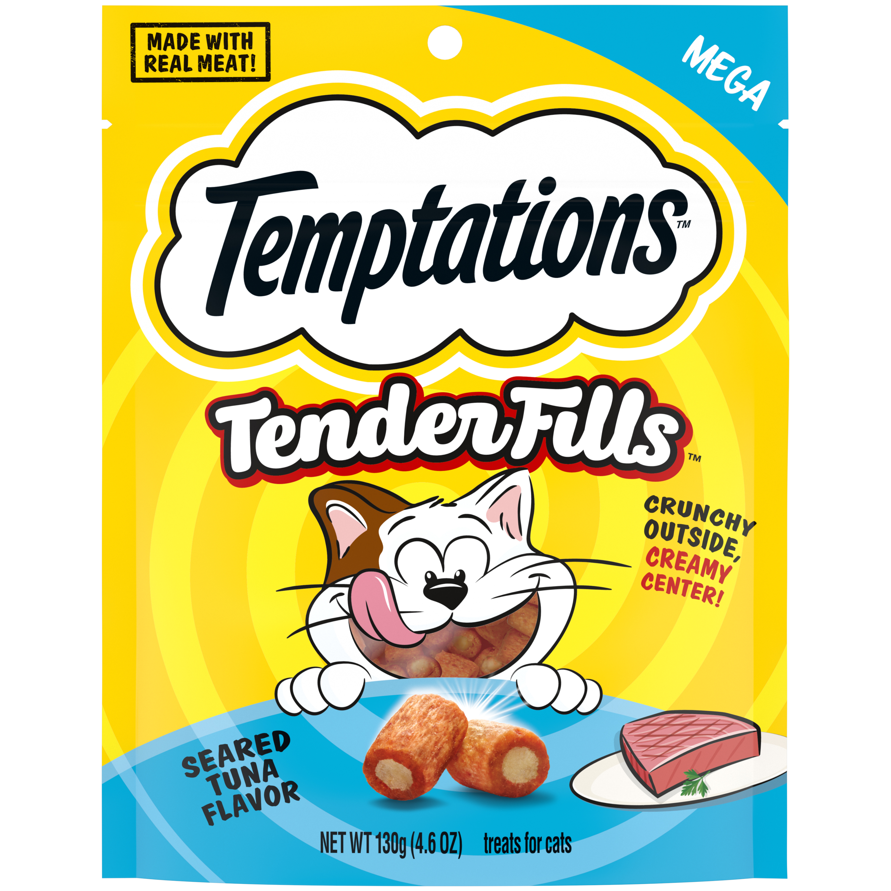 TEMPTATIONS Tender Fills Seared Tuna Flavor Soft Chew Treats for Adult