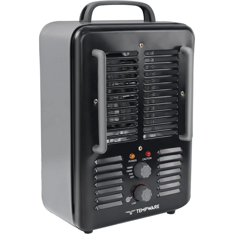 TEMPWARE Portable Space Heater, 1300W/1500W, Adjustable Thermostat 