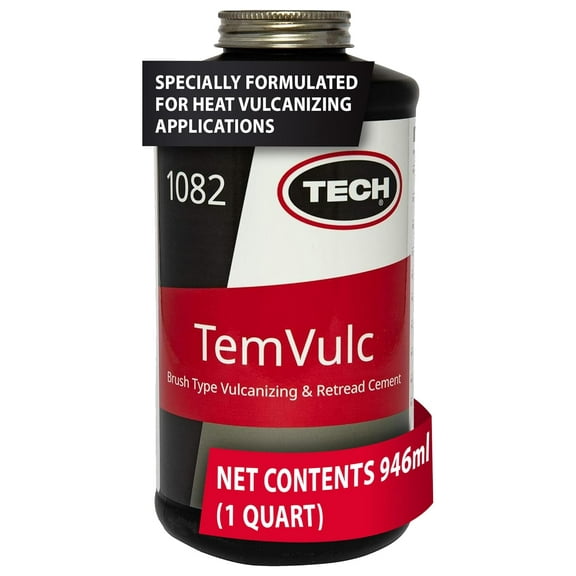 TEMVULC Black Cement for Bonding Tire Repairs in Heat Vulcanizing Applications (1qt)