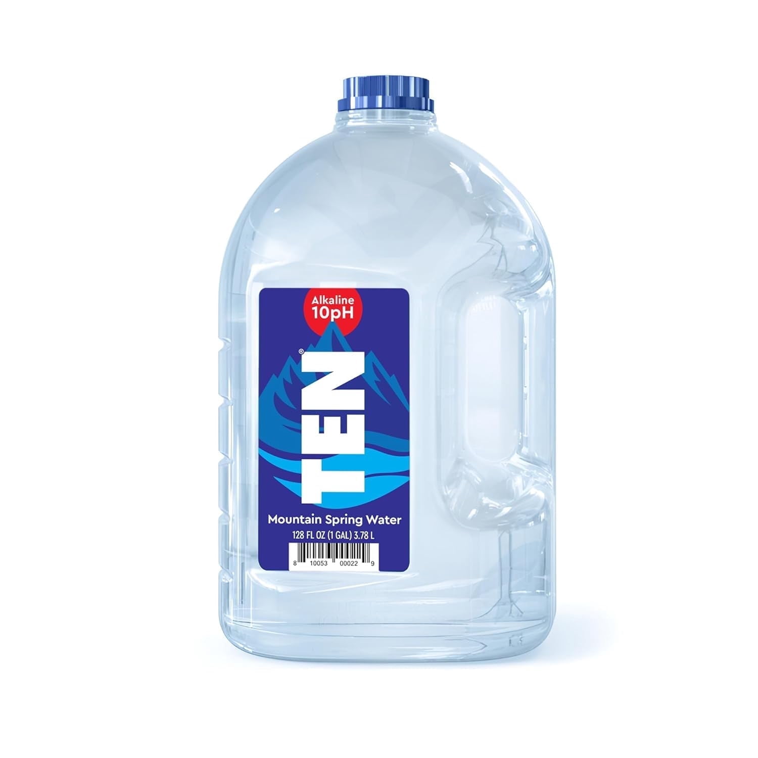 TEN Alkaline Spring Water, 1 Gallon, 4 Pack Plastic Jugs