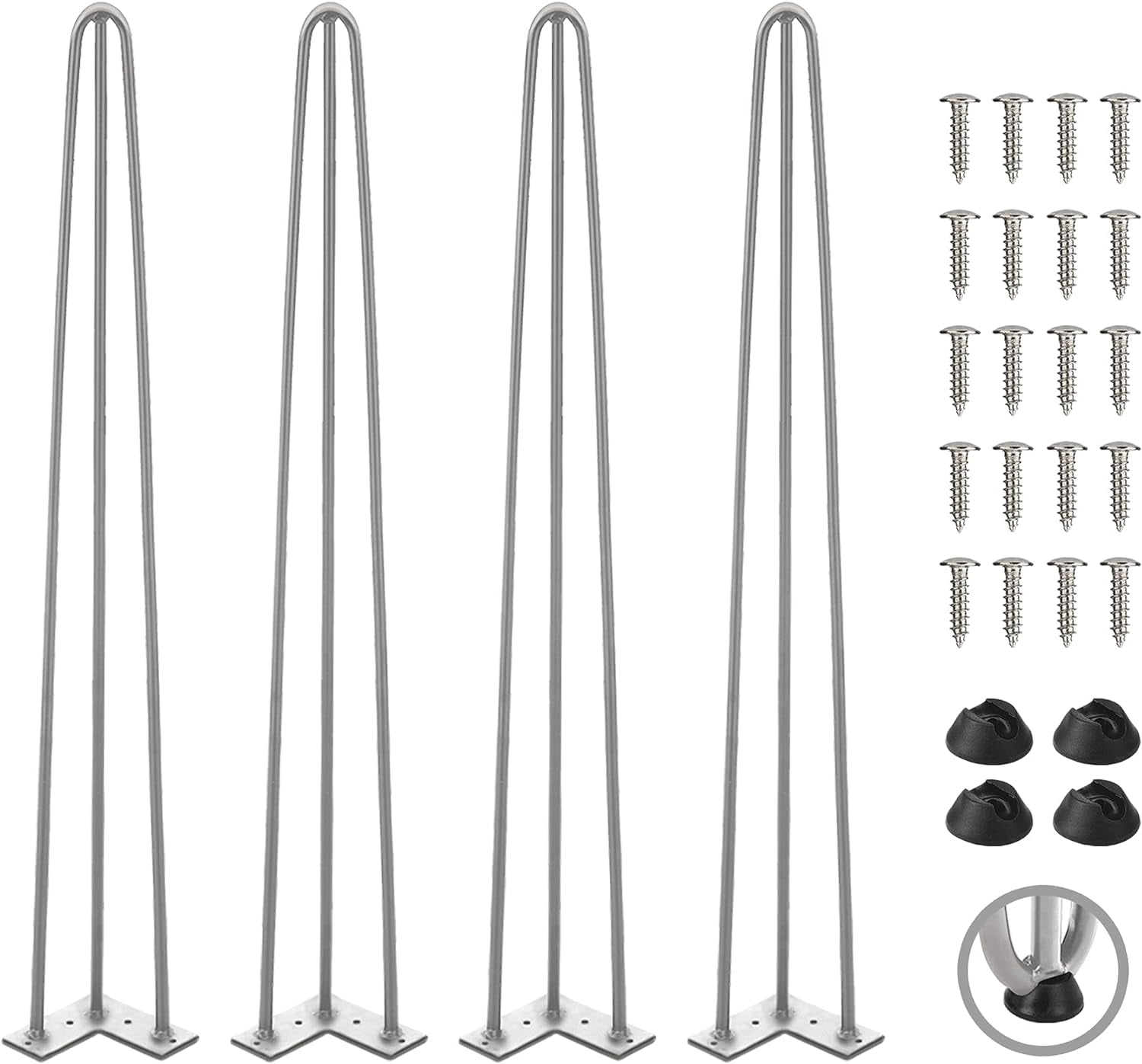 40 Inch Metal Rods TEN49 Heavy Duty Hairpin Furniture Leg - 40 Inch Industrial Metal Table ...