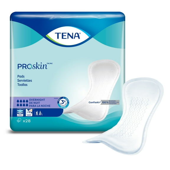 TENA Bladder Control Pad, 16", Unisex Disposable Pads with Heavy Absorbency, 28 Count, 3 Packs, 84 Total