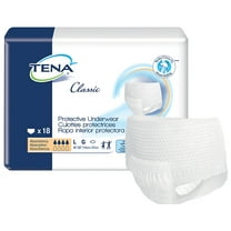 TENA Classic Disposable Underwear Pull On with Tear Away Seams Large, 72514, 18 Ct