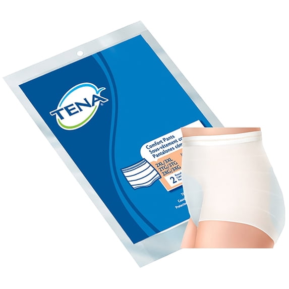 TENA Comfort Knit Pants, Incontinence, Reusable, Green, 2X / 3XL, 24 Ct