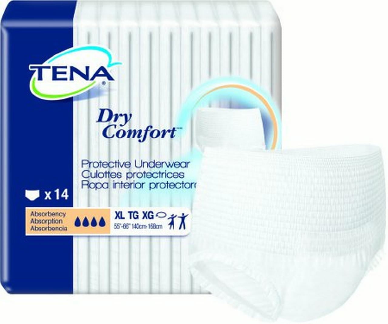 TENA Dry Comfort Adult Underwear, X-Large Size, Disposable