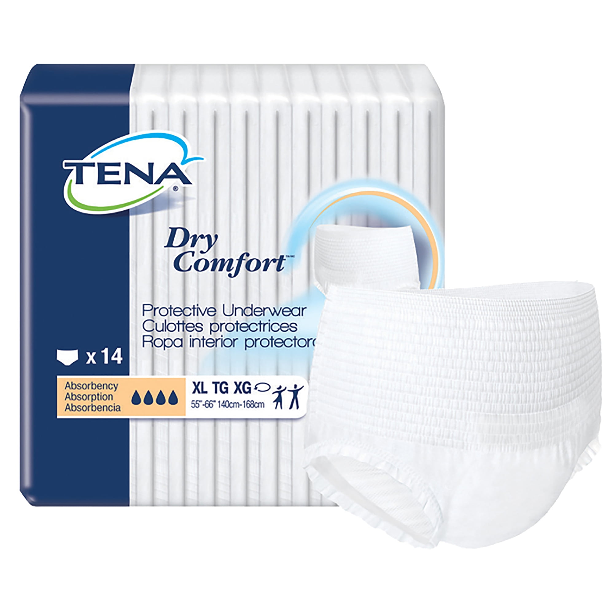 TENA Dry Comfort Protective Underwear, Incontinence, Disposable, XL, 56