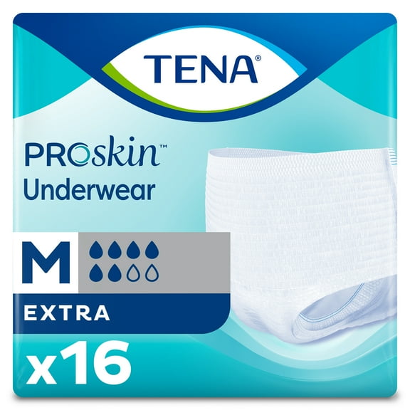 TENA Extra Disposable Pull On Underwear, Medium, 64 Ct