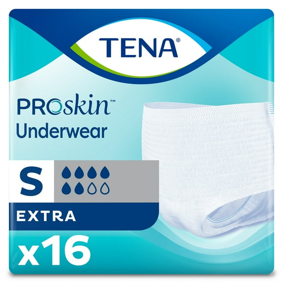 TENA Extra Underwear, Disposable, Unisex, Adult, Absorbent, Small, 64 Ct