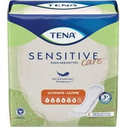 TENA Incontinence Pads, Bladder Control & Postpartum for Women, Ultimate Absorbency, Extra Coverage, Long, Sensitive Care, 33 Count