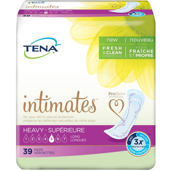 TENA Incontinence Pads for Women, Heavy, Long 39 ea (Pack of 4)