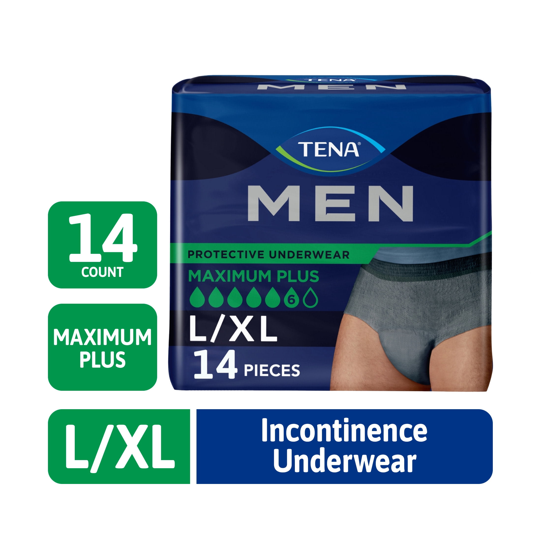 Free Shipping! TENA Incontinence Underwear for Men Large Extra  display picture 1