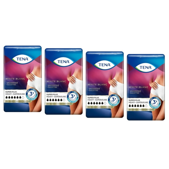 TENA Incontinence Underwear for Women, Super Plus Absorbency, Extra Large 14 Count (Pack of 4) - Packaging May Vary