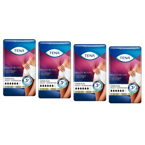 TENA Incontinence Underwear for Women, Super Plus Absorbency, Extra Large 14 Count (Pack of 4) - Packaging May Vary