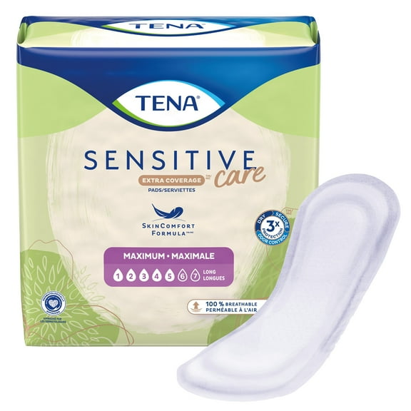 TENA Intimates Bladder Control Pad, Maximum, 15-inch, Heavy Absorbency, 39 Count, 3 Packs, 117 Total