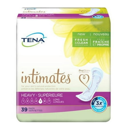 TENA Intimates Heavy Long Bladder Control Pad 15 Inch Length Heavy Absorbency Dry-Fast Core One Size Fits Most Female Disposable, 54295 - Pack of 39