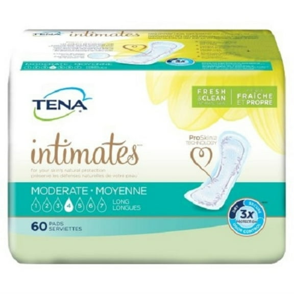 TENA Intimates Moderate Pads, White, Long, 180 Ct