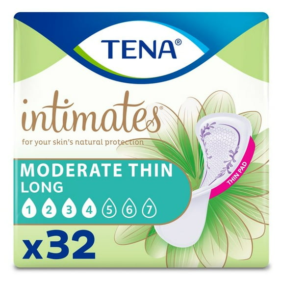 TENA Intimates Moderate Thin Pad Long, 13