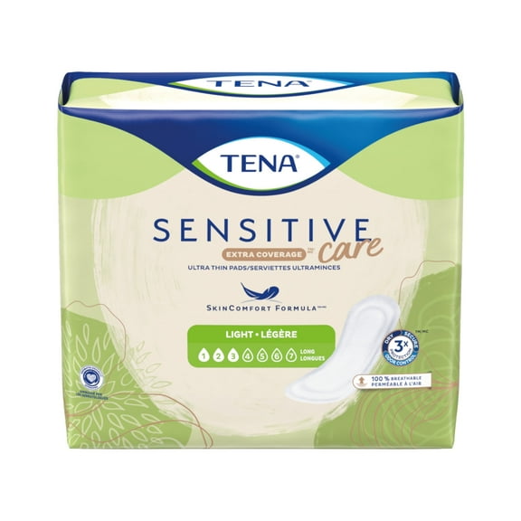 TENA Intimates Ultra Thin Light Pads, Long, Pant Liner Bladder Control Pads, 54344 - Pack of 24