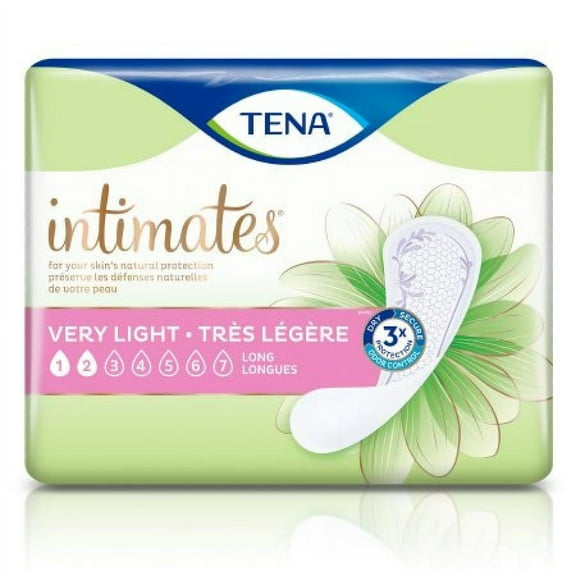 TENA Intimates Very Light Liner, 9 Inch Length, Light Absorbency, 50 Count
