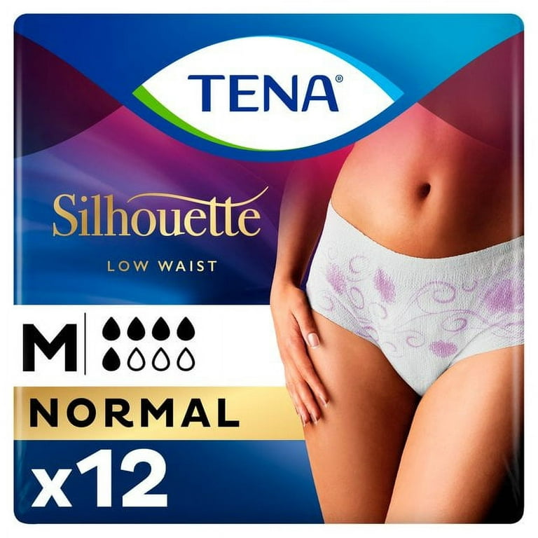 TENA Lady Silhouette Incontinence Pants Normal Medium 12 per pack -  European Version NOT North American Variety - Imported from United Kingdom  by Sentogo - SOLD AS A 2 PACK 