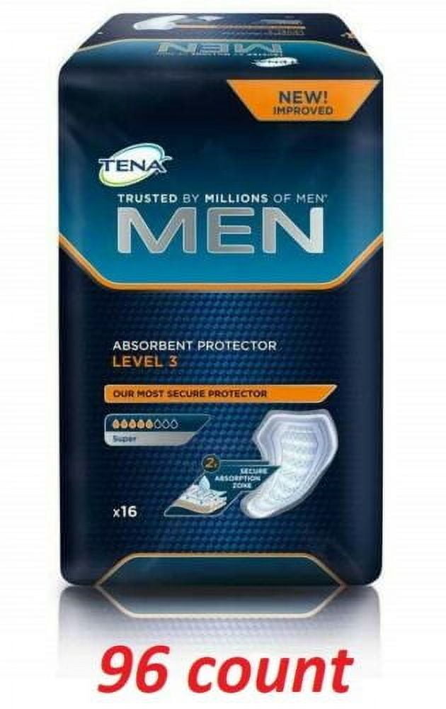 TENA MEN Level 3 - Super Guard - Absorbent Protector - 1 box - 96 Count (6x16)