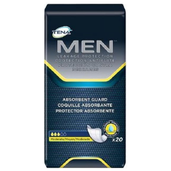 TENA Men Guards, Moderate Absorbency, 8 Inch Length, 120 Count