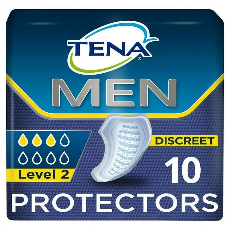 TENA Men Level 2 Incontinence Absorbent Protector 10 per pack - European  Version NOT North American Variety - Imported from United Kingdom by  Sentogo - SOLD AS A 2 PACK 