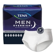 TENA Men Overnight Extra Coverage Adult Underwear XL Heavy Absorbency Overnight, 55734, 12 Ct