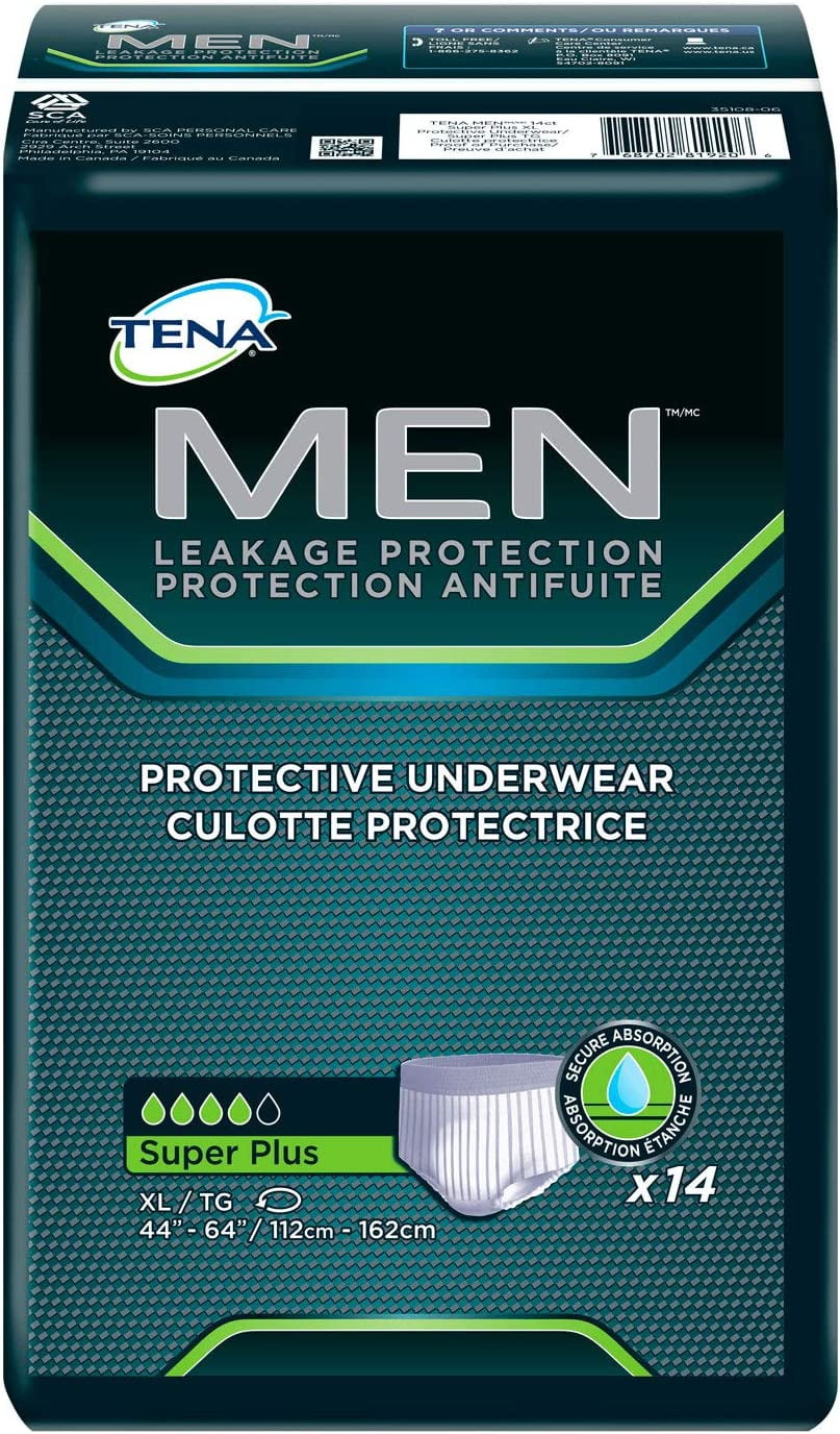 TENA Men Protective Underwear, Super Plus, L/XL, 14 ct